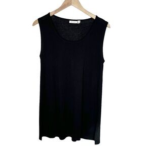 Masai Copenhagen black sleeveless viscose lagenlook tunic top size small